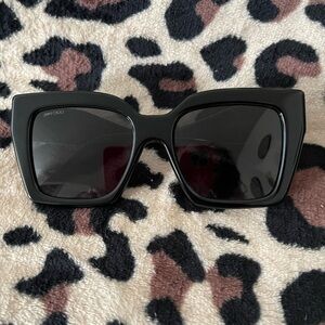 Jimmy Choo Eleni 53mm black square sunglasses